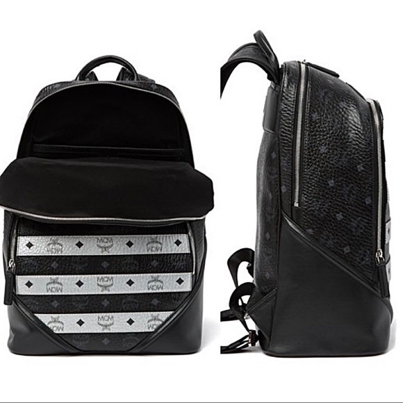 NWT MCM Large Leather Logo Backpack - Picture 4 of 16